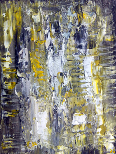 Painting titled "Présage - Abstracti…" by Davidian Gotis Abstraction Abstraite, Original Artwork, Oil