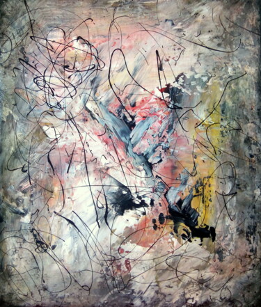 Картина под названием "Mysterium - Abstrac…" - Davidian Gotis Abstraction Abstraite, Подлинное произведение искусства, Акрил