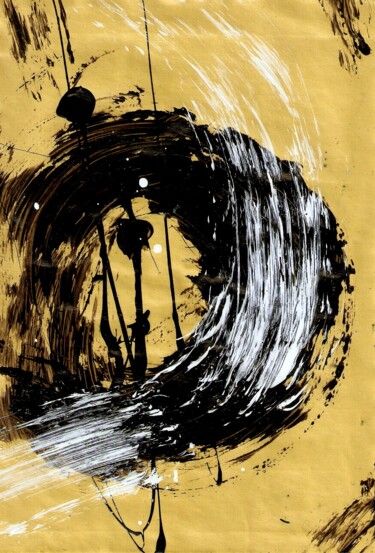 Painting titled "Ensō 6 - Abstractio…" by Davidian Gotis Abstraction Abstraite, Original Artwork, Acrylic