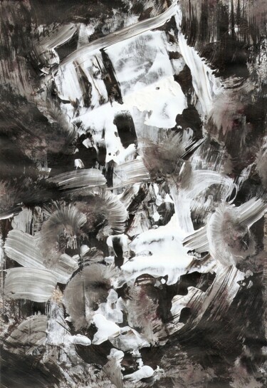 Malerei mit dem Titel "Temps X (X Time)- A…" von Davidian Gotis Abstraction Abstraite, Original-Kunstwerk, Acryl