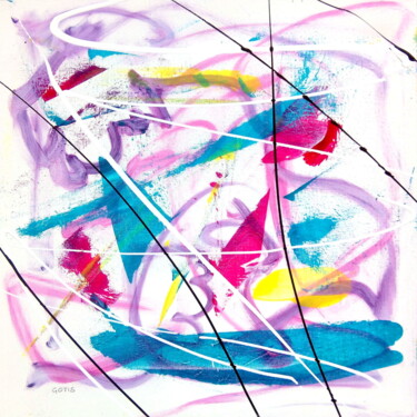 Painting titled "Fantaisie - Abstrac…" by Davidian Gotis Abstraction Abstraite, Original Artwork, Acrylic
