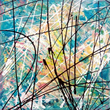 Картина под названием "Lexora - Abstractio…" - Davidian Gotis Abstraction Abstraite, Подлинное произведение искусства, Акрил