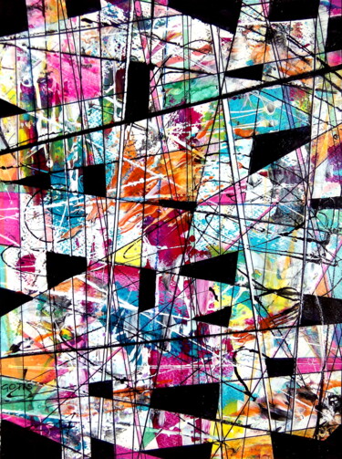 Painting titled "Abstractus - Abstra…" by Davidian Gotis Abstraction Abstraite, Original Artwork, Acrylic