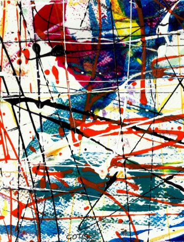 Pintura titulada "Rieko - Abstraction…" por Davidian Gotis Abstraction Abstraite, Obra de arte original, Acrílico