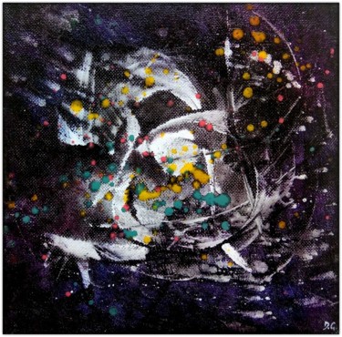 Картина под названием "Clair de Nuit (Nigh…" - Davidian Gotis Abstraction Abstraite, Подлинное произведение искусства, Масло