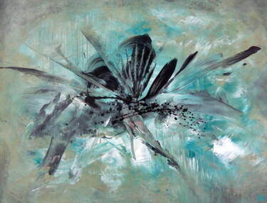 Картина под названием "Morpheus (Black but…" - Davidian Gotis Abstraction Abstraite, Подлинное произведение искусства, Акрил