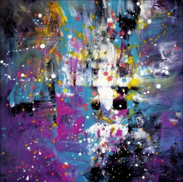 Painting titled "Galaxie (Galaxy) -…" by Davidian Gotis Abstraction Abstraite, Original Artwork, Oil