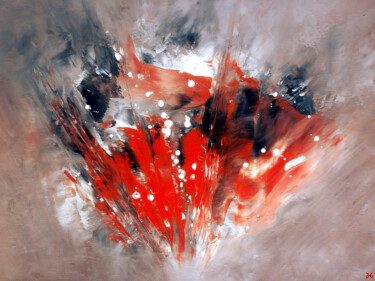 Peinture intitulée "Etna - Abstraction…" par Davidian Gotis Abstraction Abstraite, Œuvre d'art originale, Huile