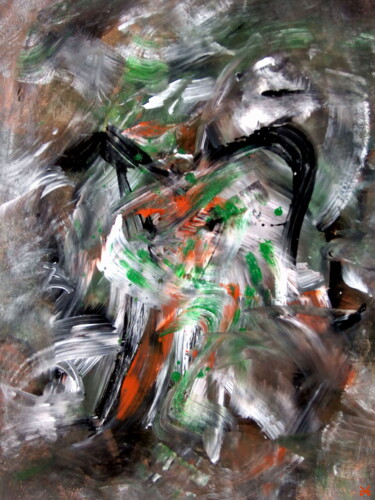 Painting titled "El-Phante (Ganesh)-…" by Davidian Gotis Abstraction Abstraite, Original Artwork, Acrylic