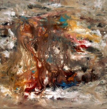 Painting titled "Energie géothermiqu…" by Davidian Gotis Abstraction Abstraite, Original Artwork, Acrylic