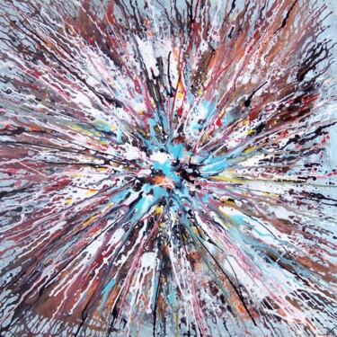 Painting titled "Explosion Moléculai…" by Davidian Gotis Abstraction Abstraite, Original Artwork, Acrylic