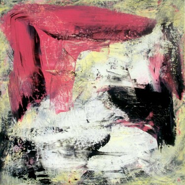 Картина под названием "Rosie Panda - Abstr…" - Davidian Gotis Abstraction Abstraite, Подлинное произведение искусства, Акрил
