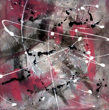 Painting titled "Rose de Gris (Rosy…" by Davidian Gotis Abstraction Abstraite, Original Artwork, Acrylic