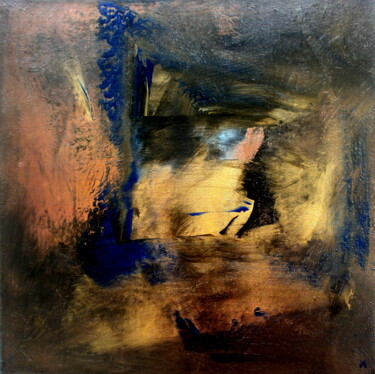 Painting titled "Ruée vers l'Or (Gol…" by Davidian Gotis Abstraction Abstraite, Original Artwork, Acrylic