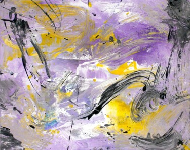 Painting titled "Féminin - Abstracti…" by Davidian Gotis Abstraction Abstraite, Original Artwork, Oil