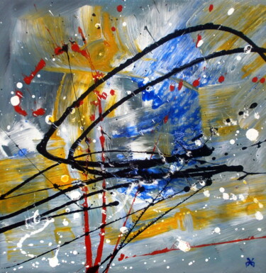 Painting titled "Boomerang - Abstrac…" by Davidian Gotis Abstraction Abstraite, Original Artwork, Acrylic