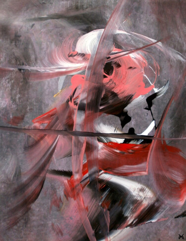 Malarstwo zatytułowany „Rose Follet (PInk O…” autorstwa Davidian Gotis Abstraction Abstraite, Oryginalna praca, Akryl