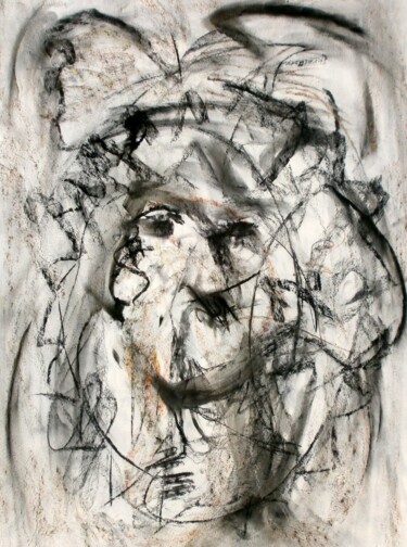 Drawing titled "Maestro - Abstracti…" by Davidian Gotis Abstraction Abstraite, Original Artwork, Charcoal