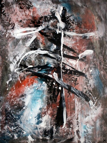 Peinture intitulée "Totem - Abstraction…" par Davidian Gotis Abstraction Abstraite, Œuvre d'art originale, Acrylique