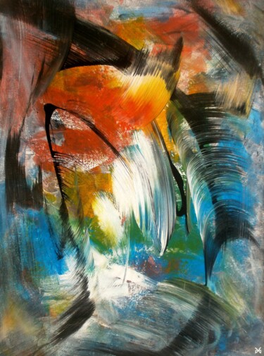 Painting titled "Tucana - Abstractio…" by Davidian Gotis Abstraction Abstraite, Original Artwork, Acrylic