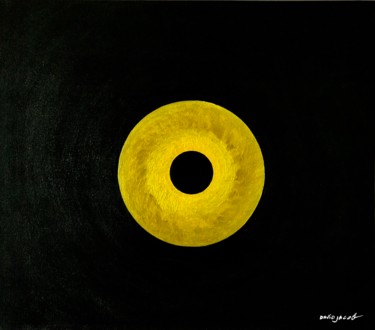 Painting titled "Trou noir" by David Jacob, Original Artwork, Acrylic