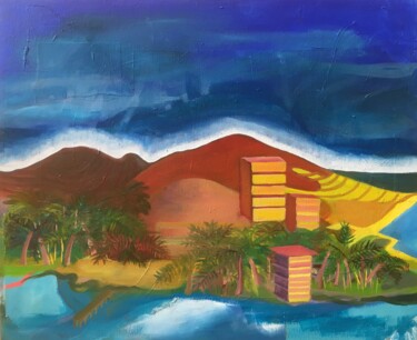 Картина под названием "Tropiques" - David Joly, Подлинное произведение искусства, Масло