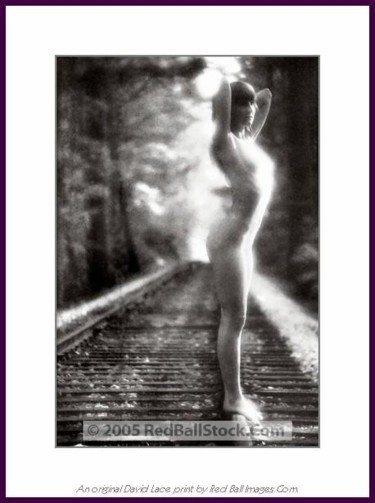 Photography titled "Angel On Tracks" by David Lace, Original Artwork