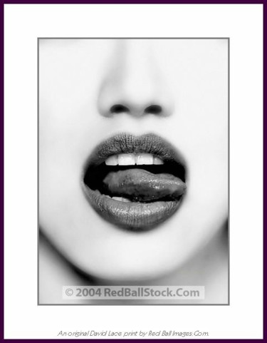 Fotografia intitolato "Lip Tease" da David Lace, Opera d'arte originale