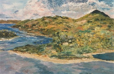 Malerei mit dem Titel "PACIFIC COASTLINE" von David Cade, Original-Kunstwerk, Öl