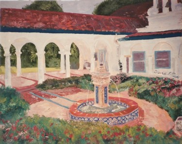 Painting titled "LA QUINTA MANSION C…" by David Cade, Original Artwork, Oil