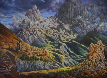 "Paysage de montagne" başlıklı Tablo David Lefebvre tarafından, Orijinal sanat, Petrol