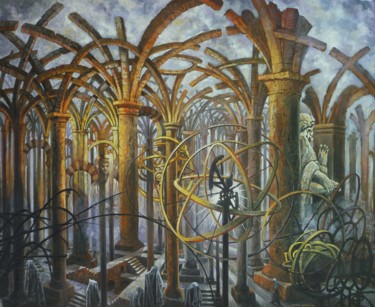 Painting titled "hypogee-quantique-h…" by David Lefebvre, Original Artwork