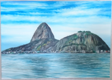 Pintura titulada "Rio de Janeiro  - B…" por David Lino, Obra de arte original, Oleo