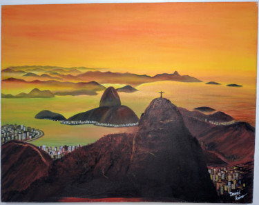 Peinture intitulée "Rio de Janeiro  Oil…" par David Lino, Œuvre d'art originale, Acrylique