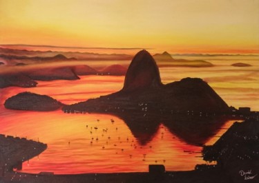 Malerei mit dem Titel "Rio de Janeiro - Pã…" von David Lino, Original-Kunstwerk, Acryl