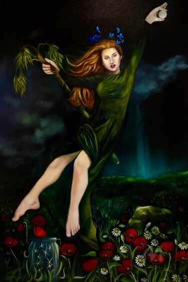 "Sorcière Blanche" Peinture intitulée ""Sorcière Blanche"" par David Lorusso Di Mistri, Œuvre d'art originale, Huile