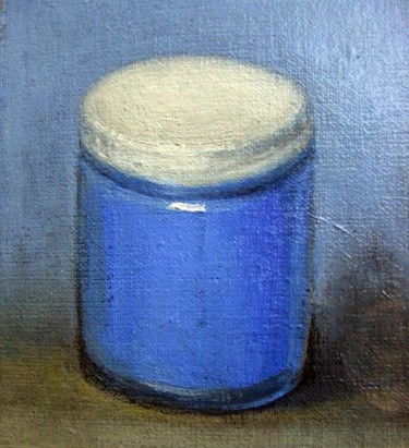 Painting titled "Glass Jar of Cobalt…" by David Moreschi, Original Artwork