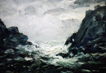 Painting titled "Seascape" by David Moreschi, Original Artwork