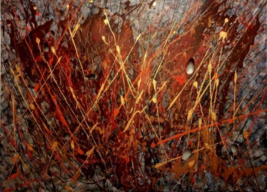 Painting titled "FIRE" by David Phoenix, Original Artwork, Acrylic