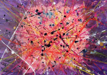 Peinture intitulée "Occhio cosmico" par David Phoenix, Œuvre d'art originale, Acrylique