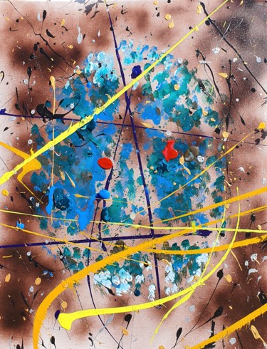 Peinture intitulée "Worlds Apart" par David Phoenix, Œuvre d'art originale, Acrylique