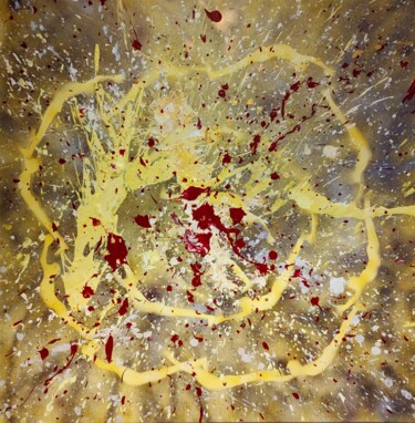 Pittura intitolato "La rosa della vita" da David Phoenix, Opera d'arte originale, Acrilico
