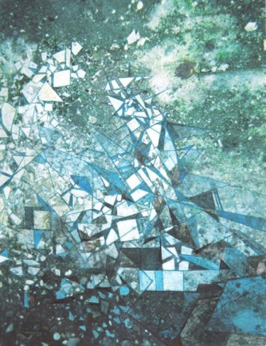 Peinture intitulée "Debris" par David Peyrou, Œuvre d'art originale