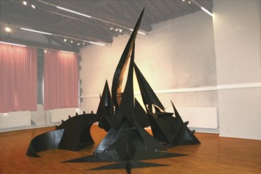 Sculpture intitulée "Mecha Cité" par David Peyrou, Œuvre d'art originale