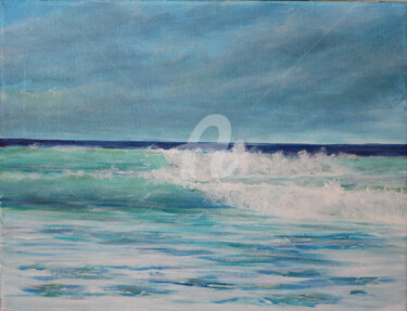 Painting titled "Horizon marin" by David Quant, Original Artwork, Acrylic