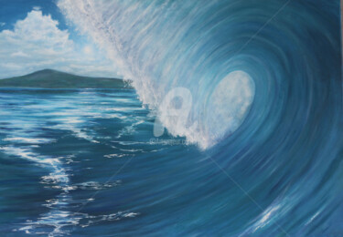 Painting titled ""Reef" Huile sur to…" by David Quant, Original Artwork, Oil