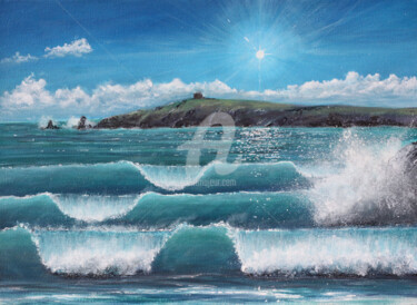 Картина под названием "Peinture marine "Va…" - David Quant, Подлинное произведение искусства, Акрил