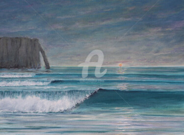 Painting titled "Peinture marine "So…" by David Quant, Original Artwork, Acrylic