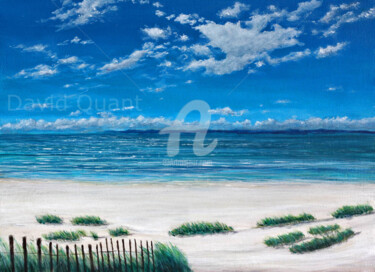 Картина под названием "Peinture plage "La…" - David Quant, Подлинное произведение искусства, Акрил