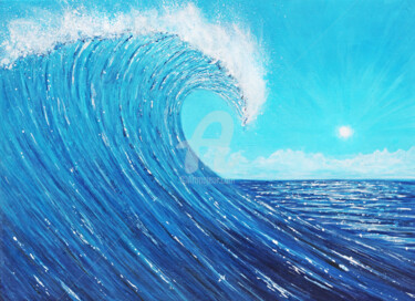 Malerei mit dem Titel "Peinture marine "Va…" von David Quant, Original-Kunstwerk, Acryl